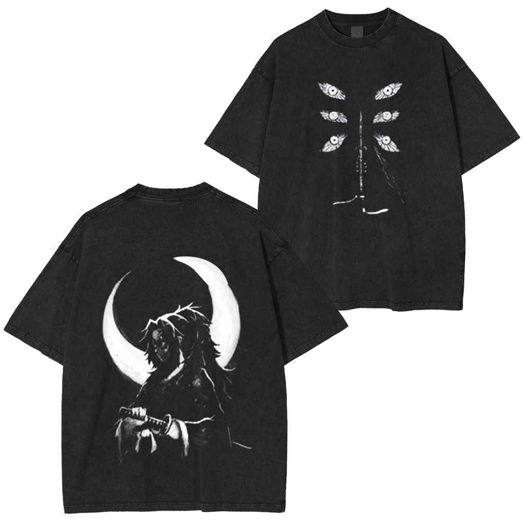 Kokushibo-Demon Slayer Vintage Washed T-shirt/Crewneck/Hoodie