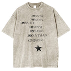 JOJO SUS Jojo's Bizarre Adventure Anime Double Printed Vintage Washed Tee