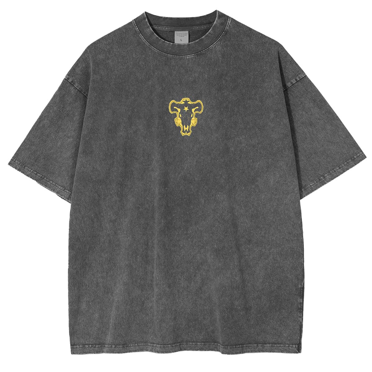 Black Clover Anime Double Printed Vintage Washed Tee