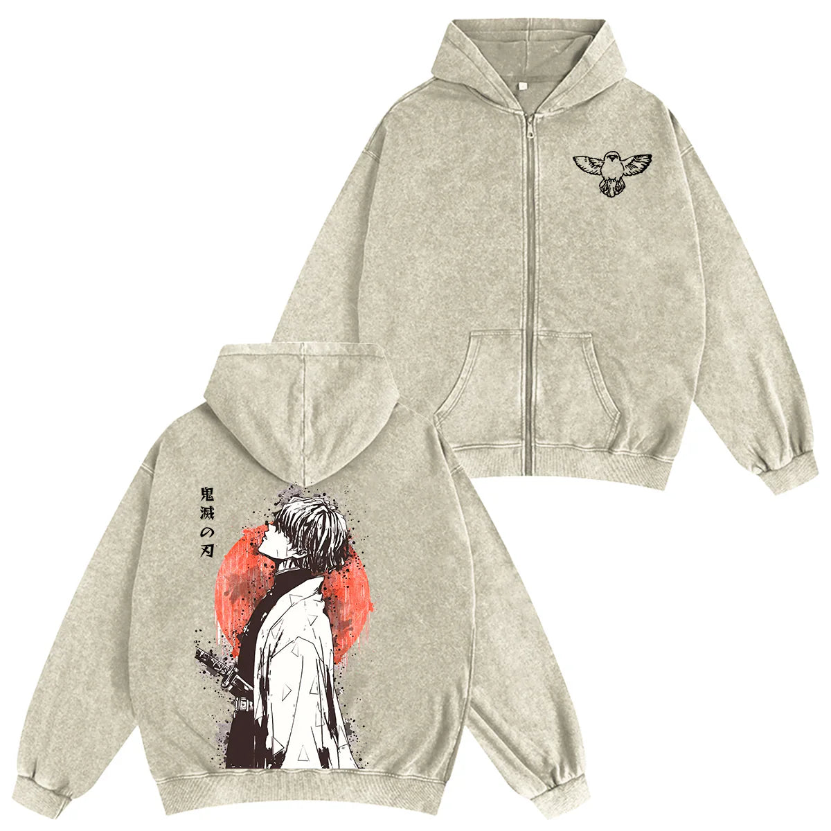Zenitsu ,Demon Slayer Anime Unisex Washed T-Shirt