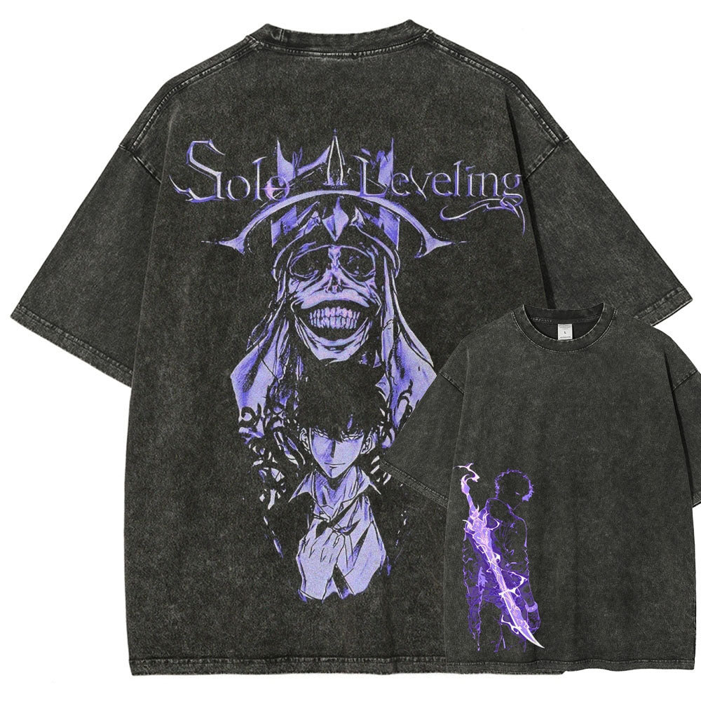 solo leveling Unisex Fit Washed T-Shirt 2502004280