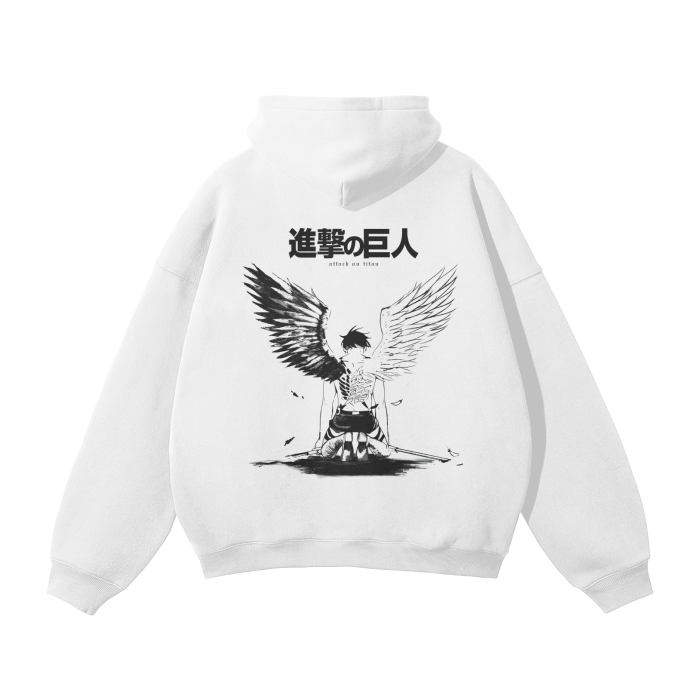Wings of Destruction Streetwear Hoodie White