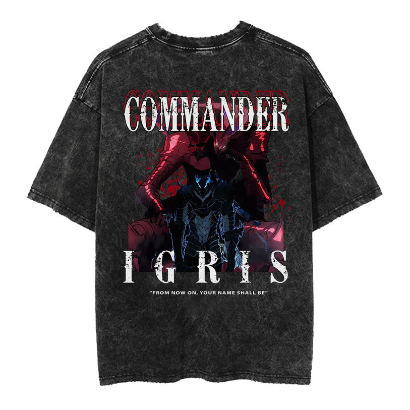 Commander Igris Printed Unisex Washed T-Shirt