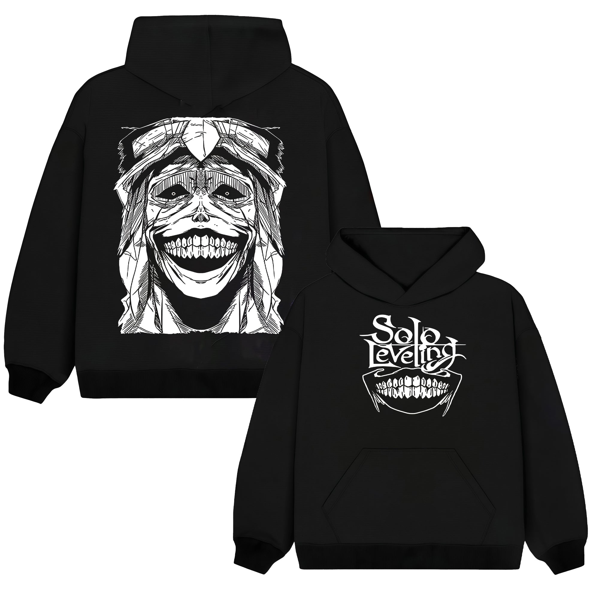 Solo Leveling God Statue Printed Oversized Unisex Hoodie