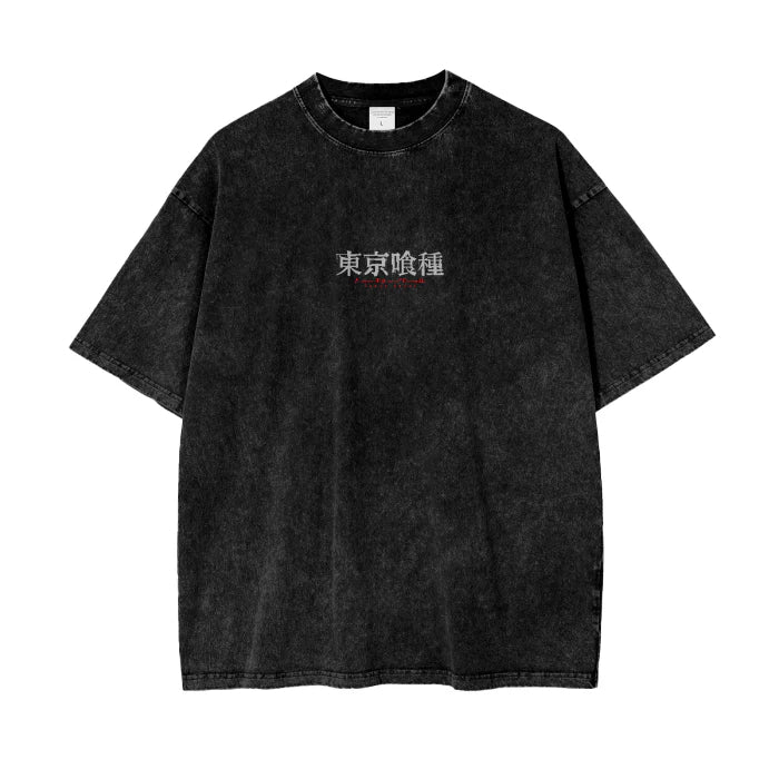 Tokyo Ghoul Anime Acid Wash Oversize T-shirt