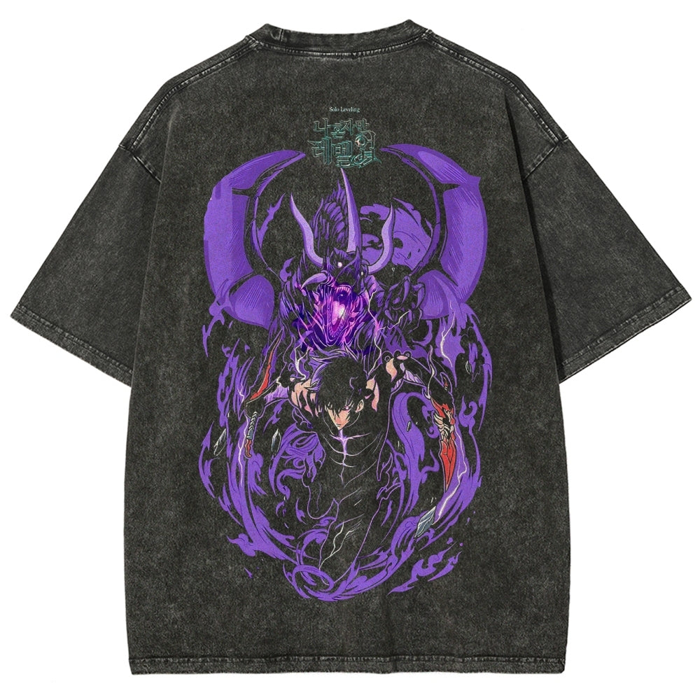 Solo Leveling Printed Unisex Washed T-Shirt