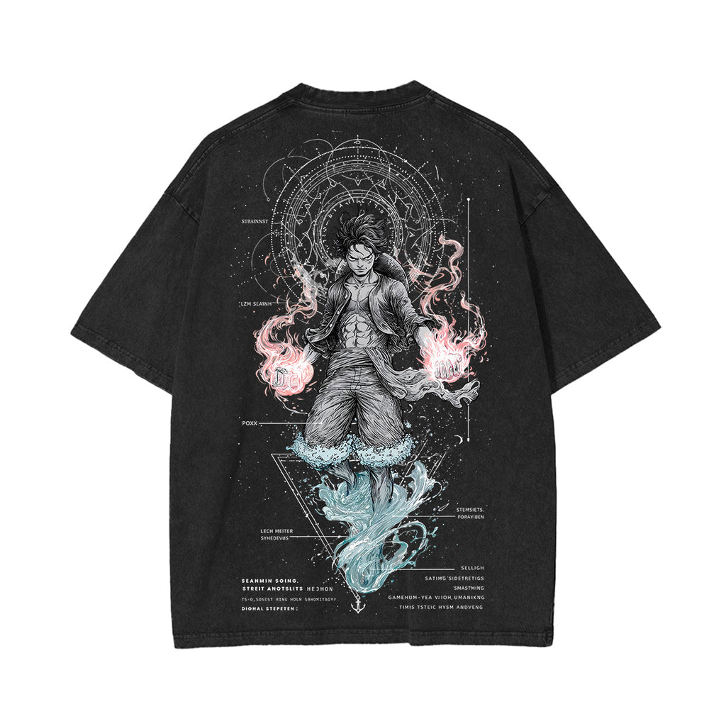 Luffy One Piece Unisex Washed T-Shirt