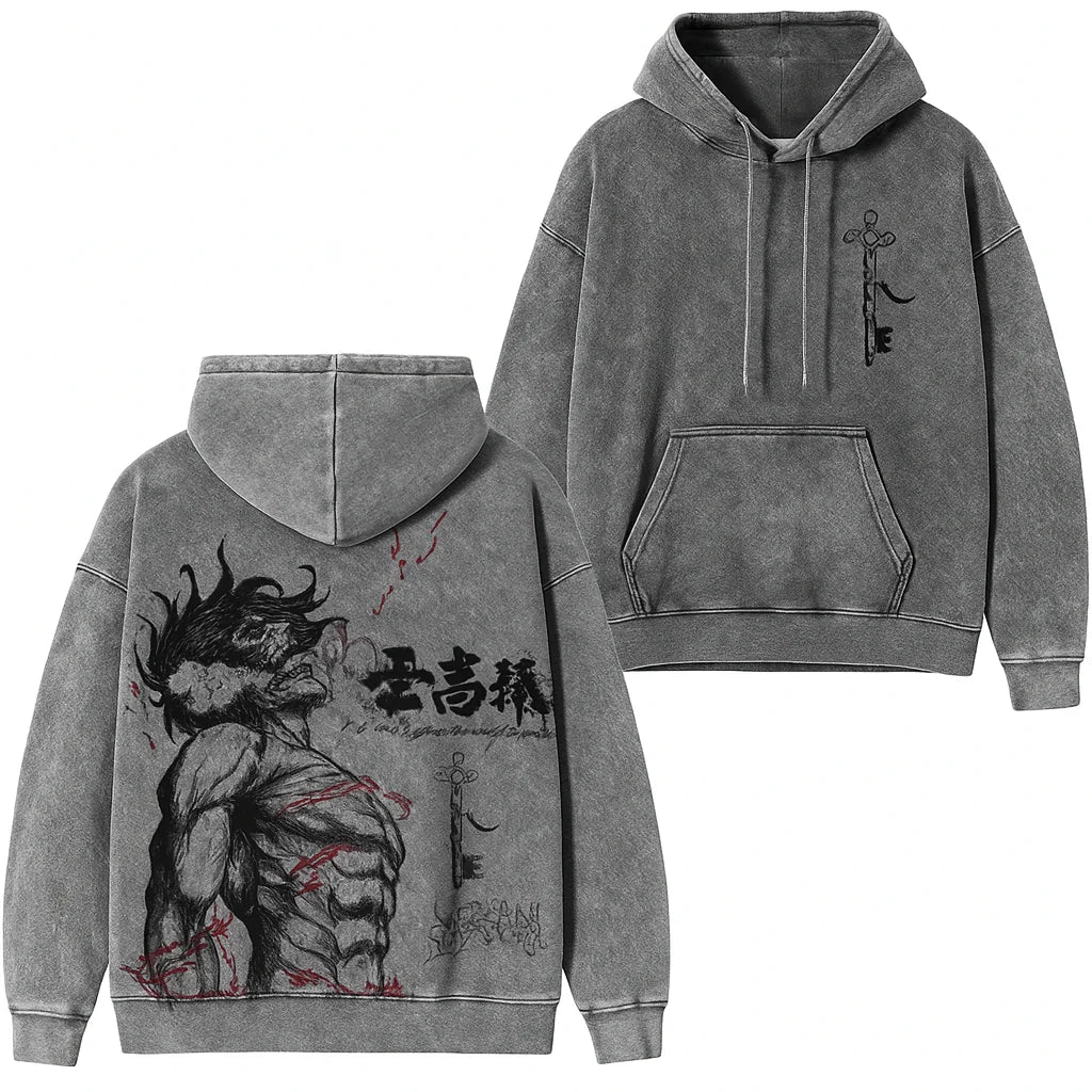 Attack on Titan Eren Yeager Vintage Washed Oversize T-Shirt