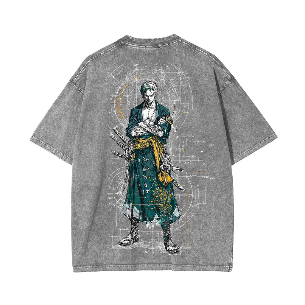 Zoro One Piece Unisex Washed T-Shirt