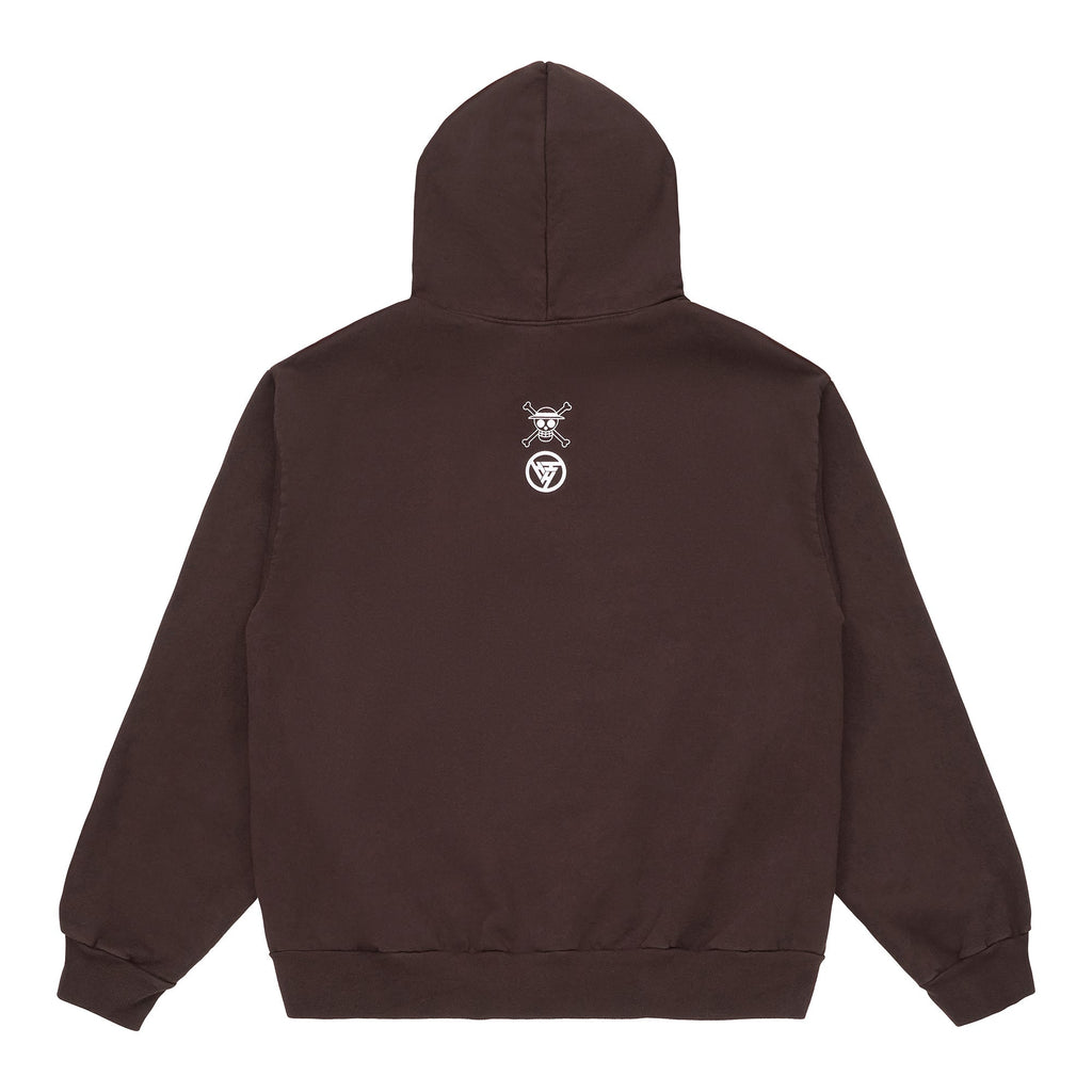 ONE PIECE LUFFY EYES HOODIE (CHOCOLATE)