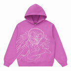 ONE PIECE DOFFY SINGLE LINE HOODIE (MAGENTA)