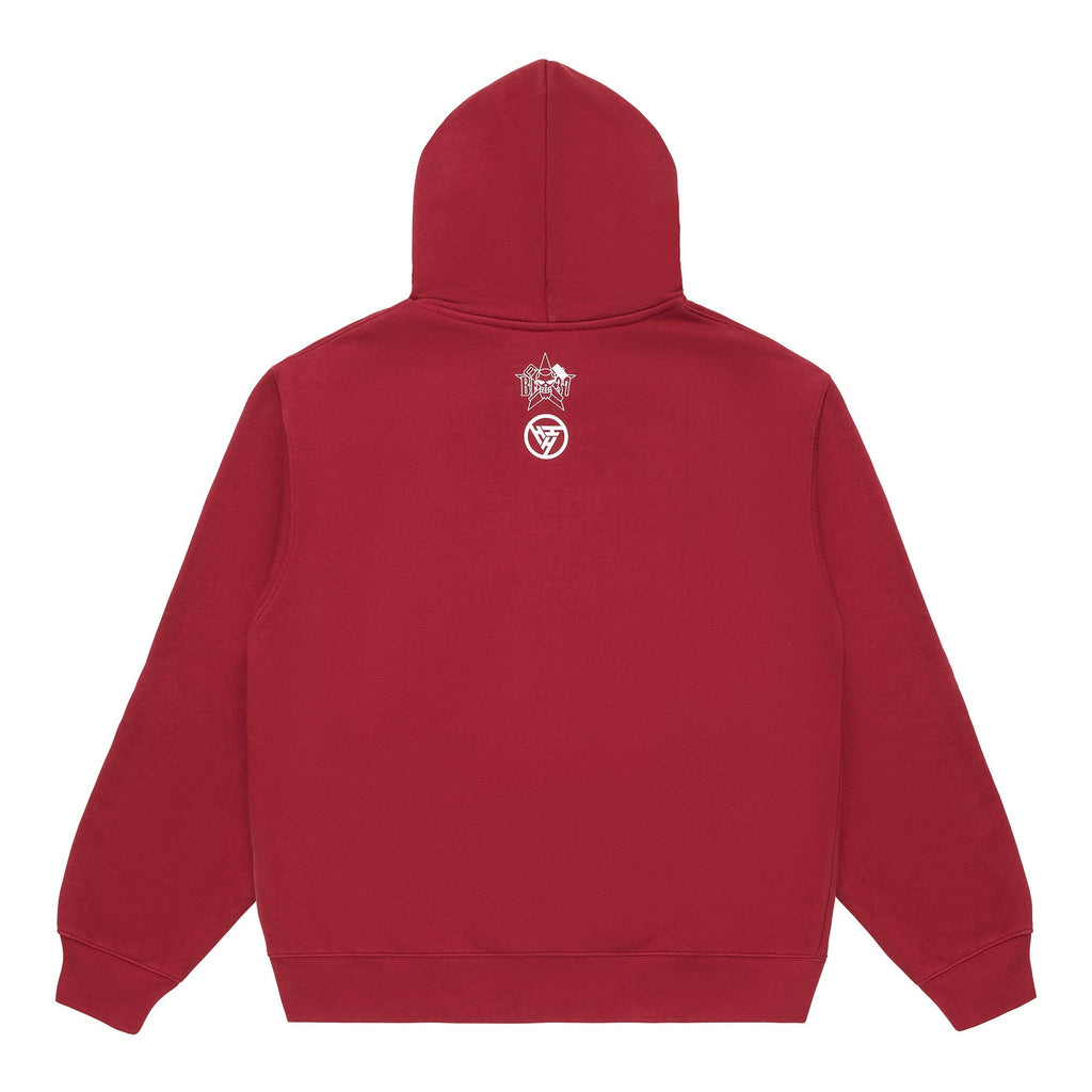 ONE PIECE FRANKY SINGLE LINE HOODIE (BURGUNDY) *PRE ORDER*