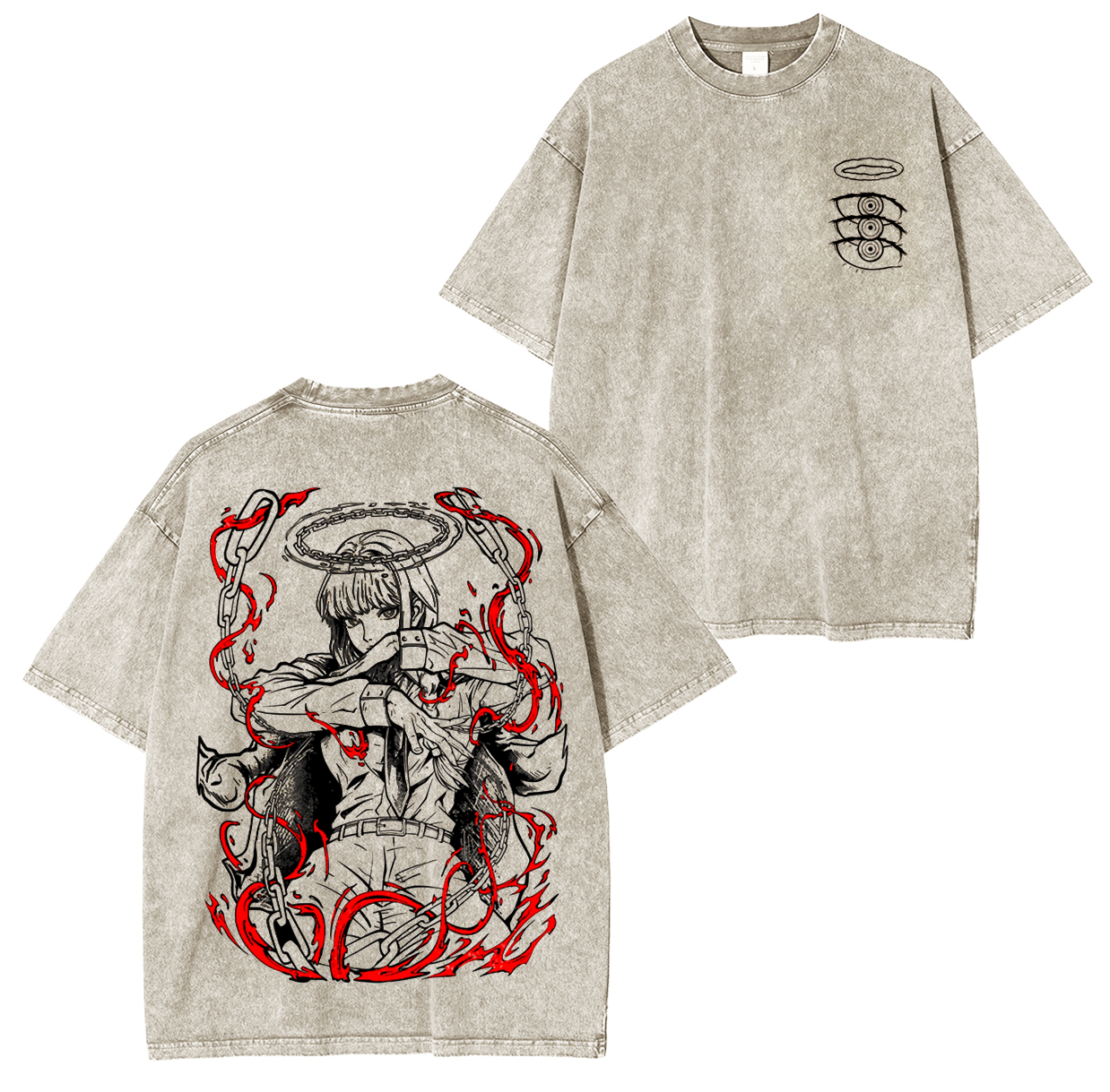 Makima,Chainsaw Man Anime Unisex Washed T-Shirt