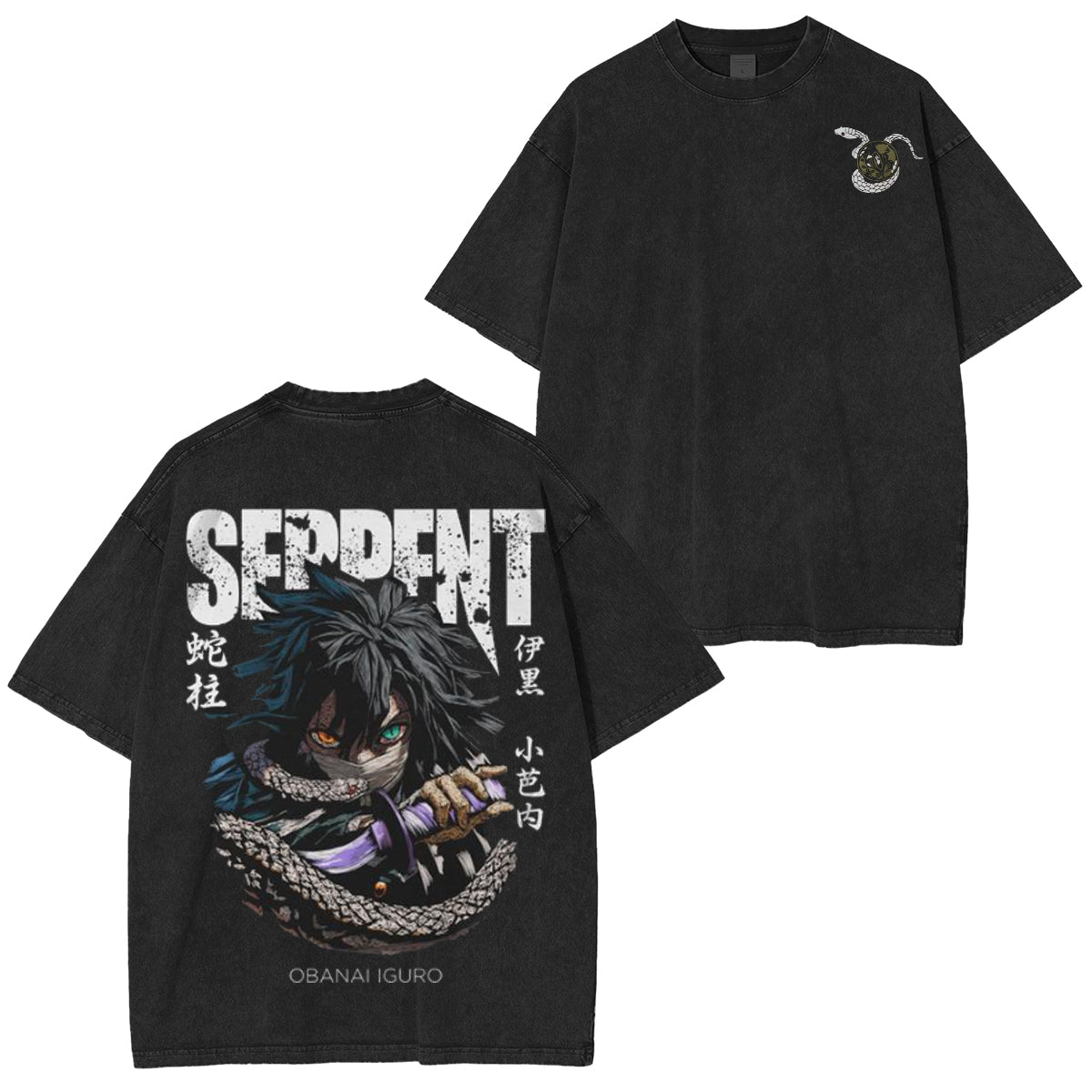 Demon Slayer Iguro Obanai anime Vintage Tee