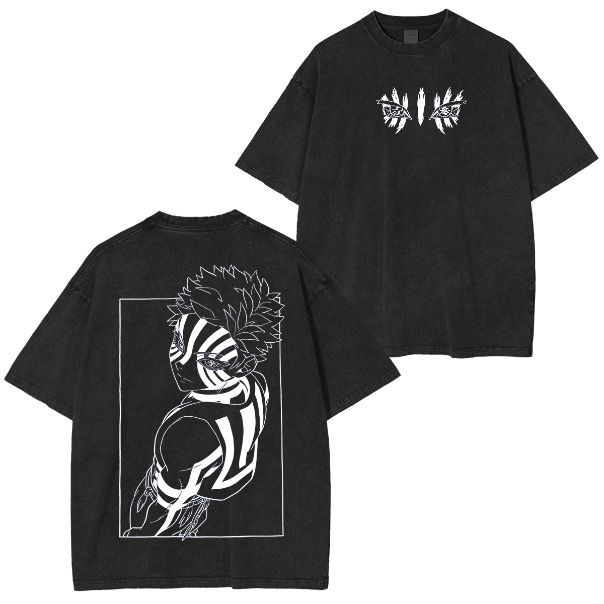 Akaza Limited TeeUpper Moon 3 Anime Unsiex Washed T-Shirt