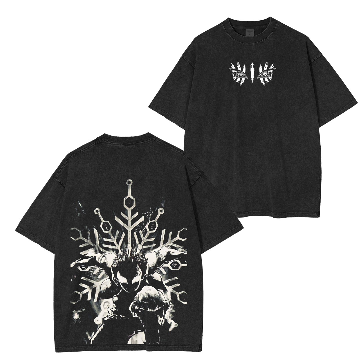 Akaza Upper Moon 3,Demon Slayer Anime Unsiex Washed T-Shirt
