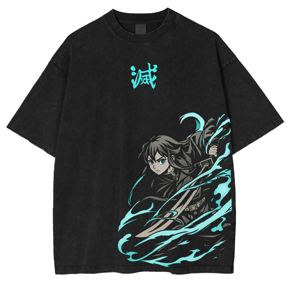 Tokito Muichiro,Demon Slayer Anime Washed  T-Shirt