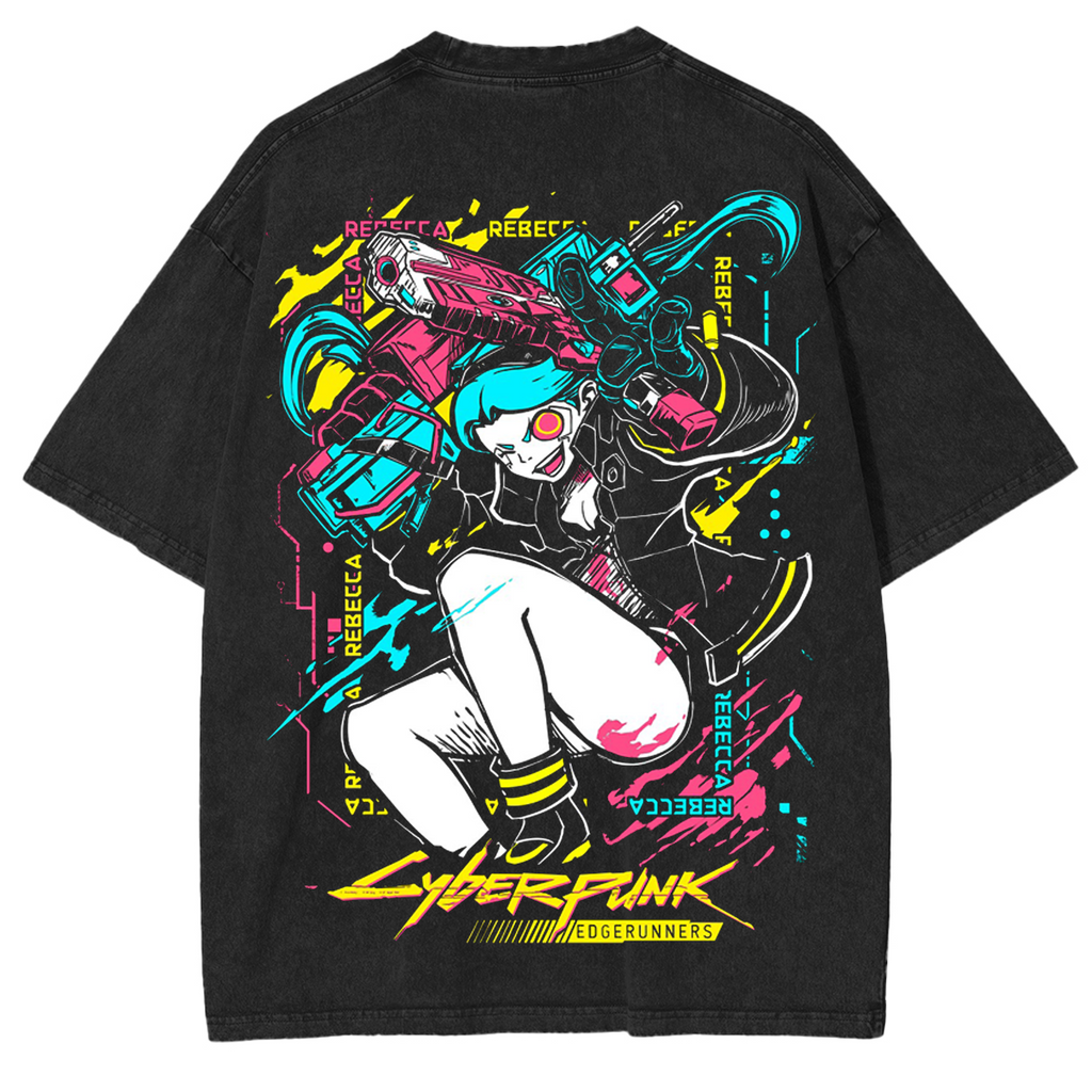 Rebecca Cyberpunk 2077 ,Cyberpunk Edgerunners Anime Unisex Washed T-Shirt