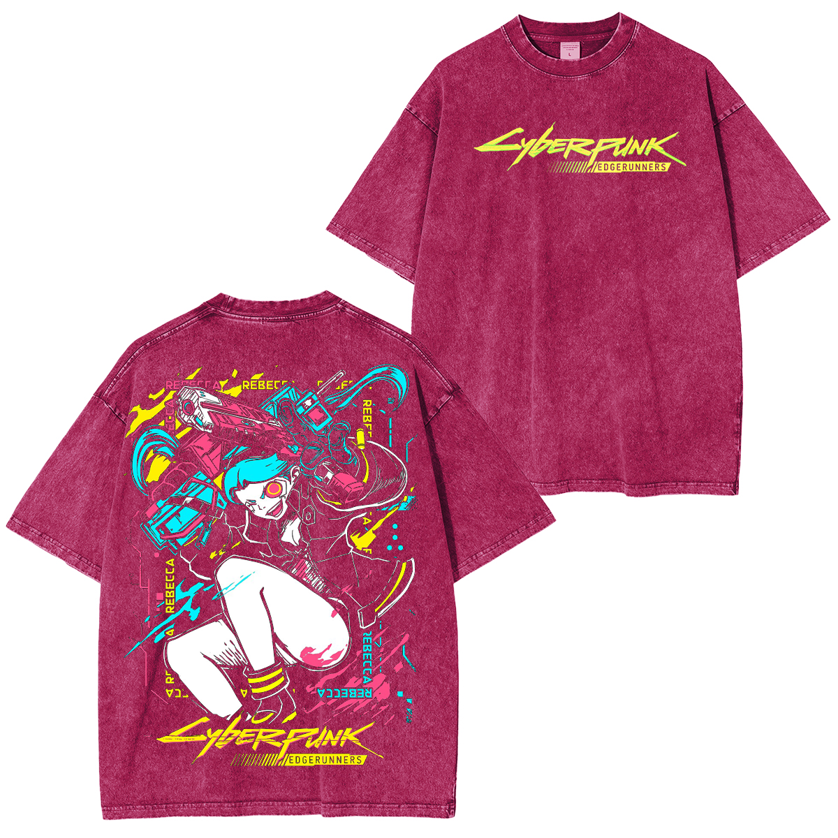 Rebecca Cyberpunk 2077 ,Cyberpunk Edgerunners Anime Unisex Washed T-Shirt