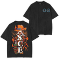 Retro Vintage Limited Anime One Piece, Portgas D. Ace Unisex Washed T-Shirt