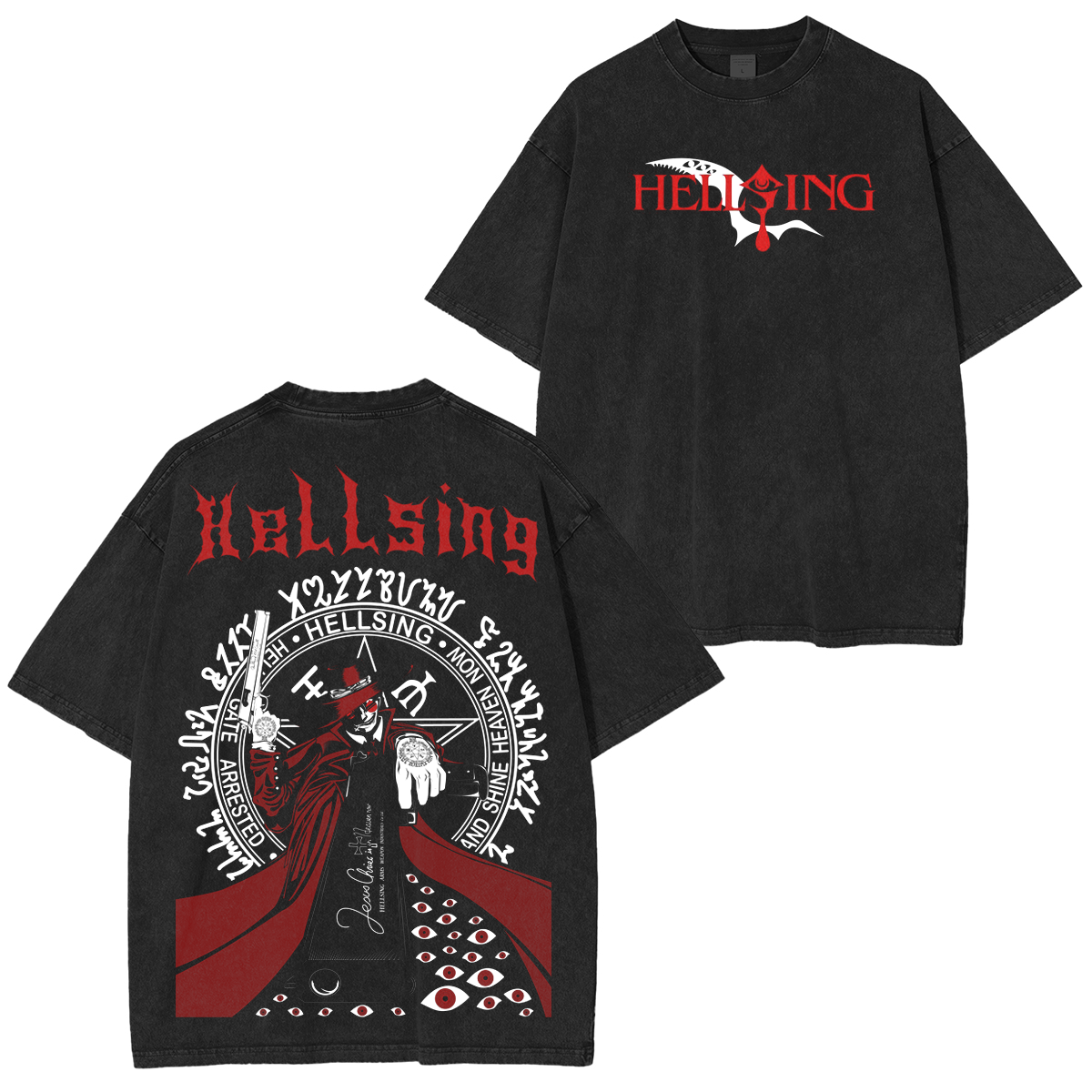 Hellsing Anime Unisex Washed T-Shirt