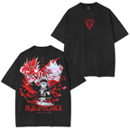 Asta Black Clover Vintage Anime Unisex Washed T-Shirt