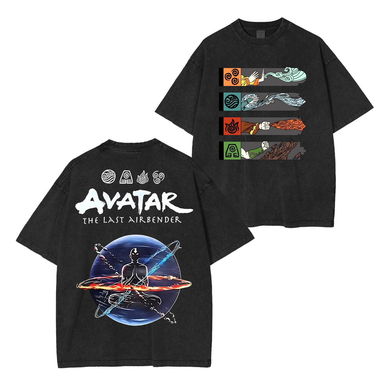 Avatar the Last Airbender Anime Unisex Washed T-Shirt