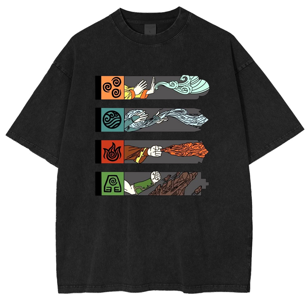 Avatar the Last Airbender Anime Unisex Washed T-Shirt