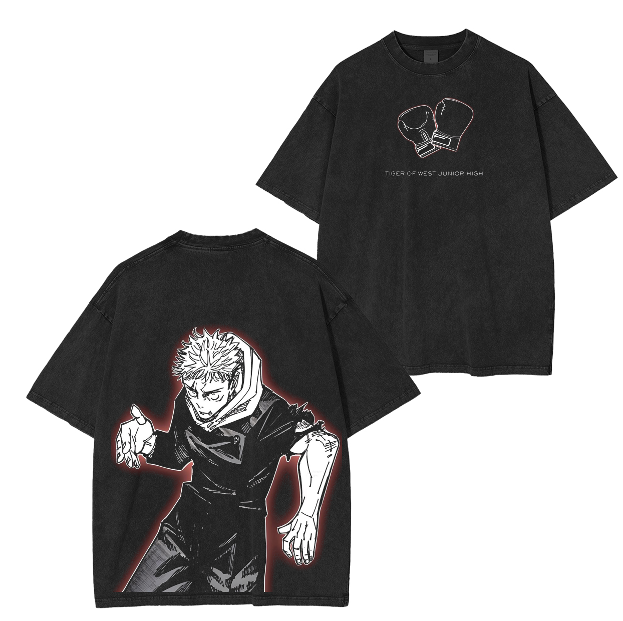Itadori Yuji Jujutsu Kaisen Anime Unisex Washed T-Shirt