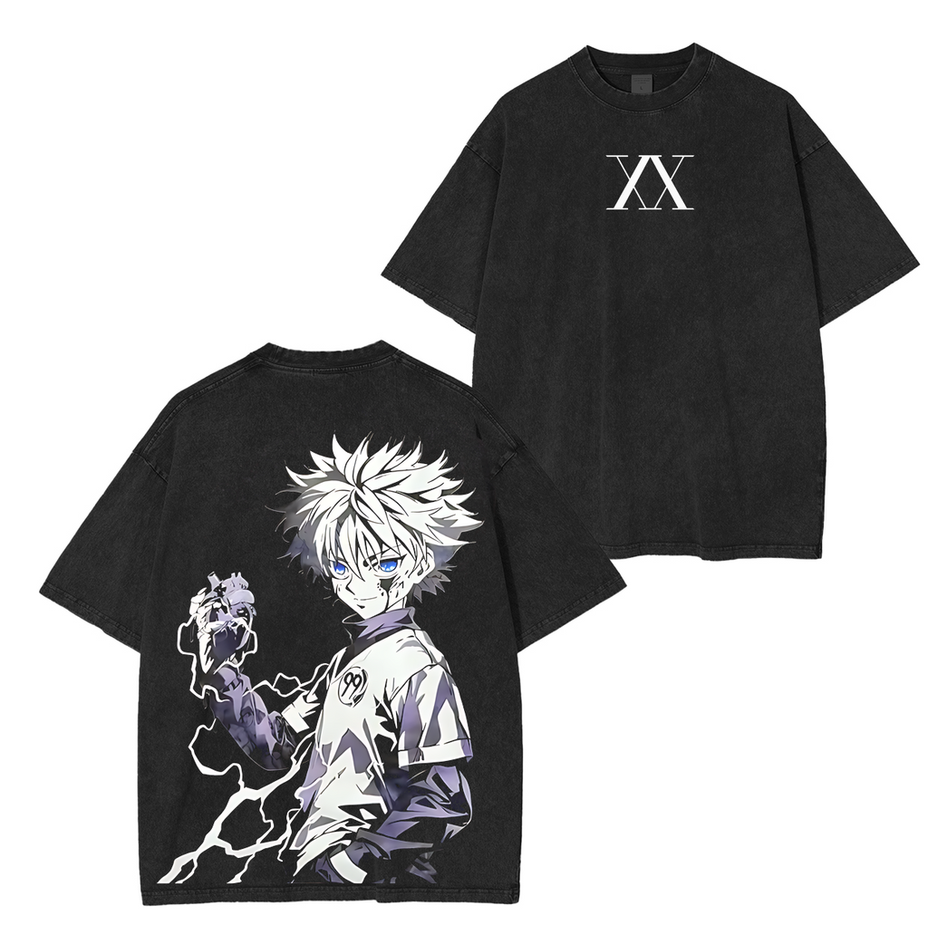 Killua Zoldyck,Hunter × Hunter Anime Unisex Washed T-Shirt