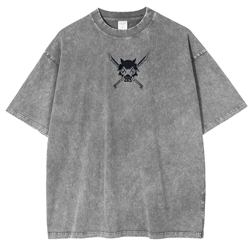 Inosuke Hashibira,Demon Slayer Anime Unisex Washed T-Shirt