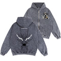 Zenitsu Demon Slayer Unisex Washed Zip Up Hoodie