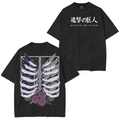 Attack on Titan Anime Unisex Washed T-Shirt
