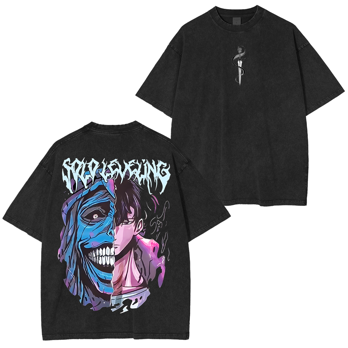 Solo Leveling Anime Unisex Washed T-Shirt