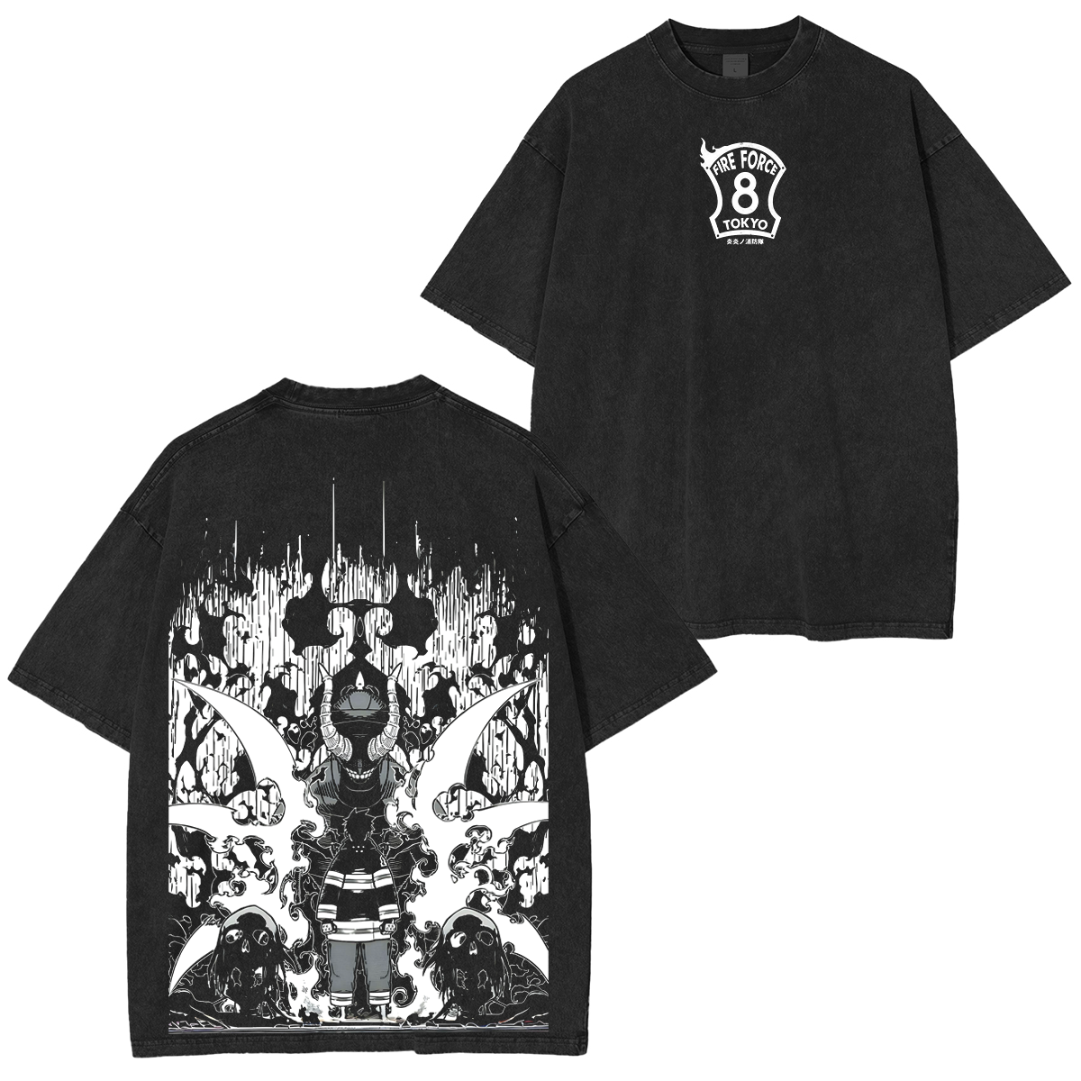 Shinra Kusakabe, Fire Force Manga Unisex Washed T-Shirt