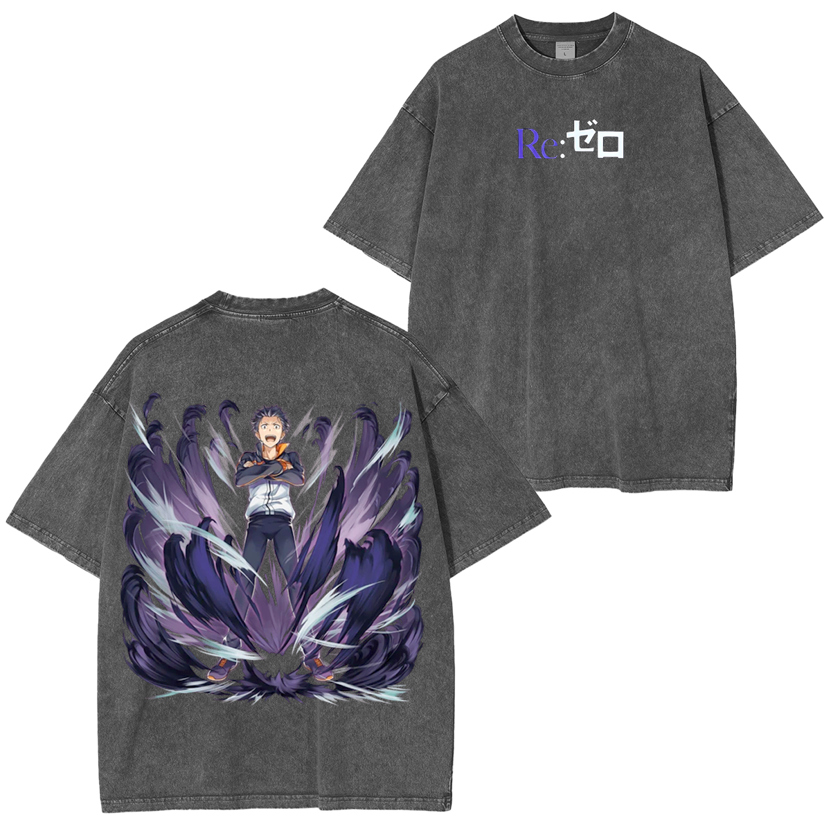 Re:Zero Anime Unisex Washed T-Shirt