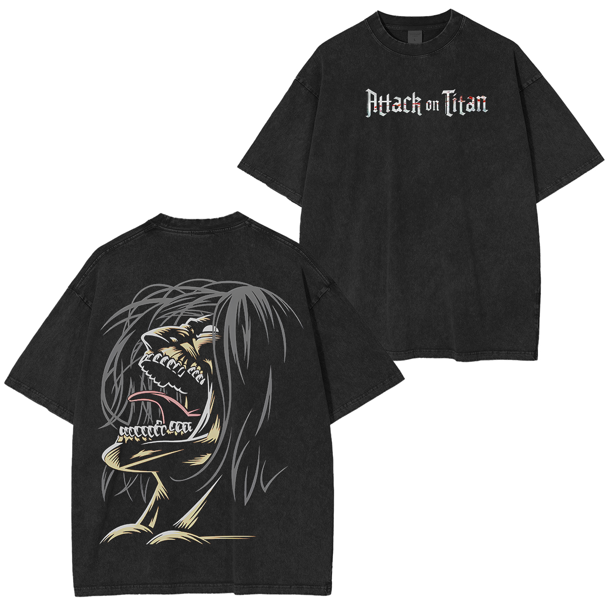 Attack on Titan  Anime Unisex Washed T-Shirt