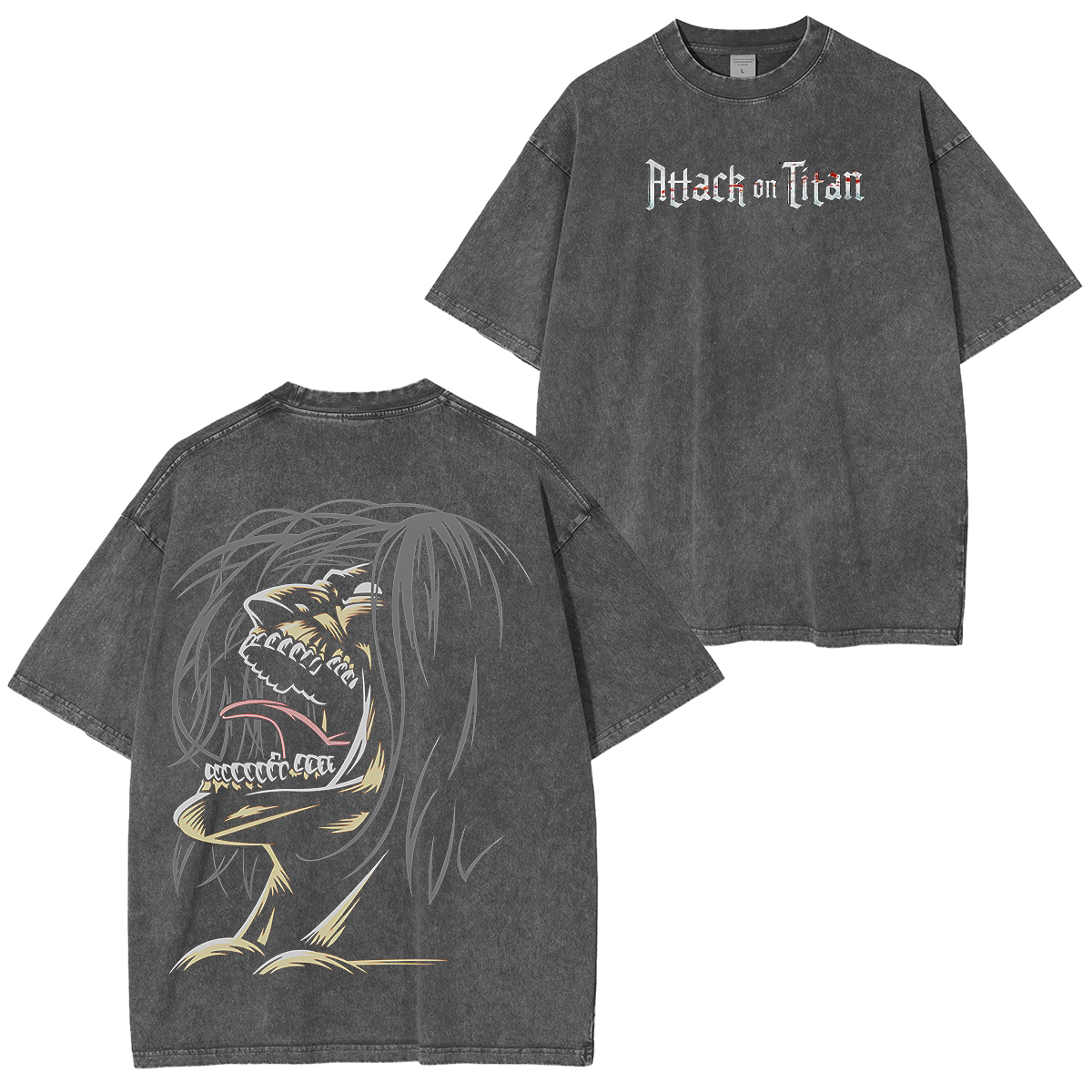 Attack on Titan  Anime Unisex Washed T-Shirt