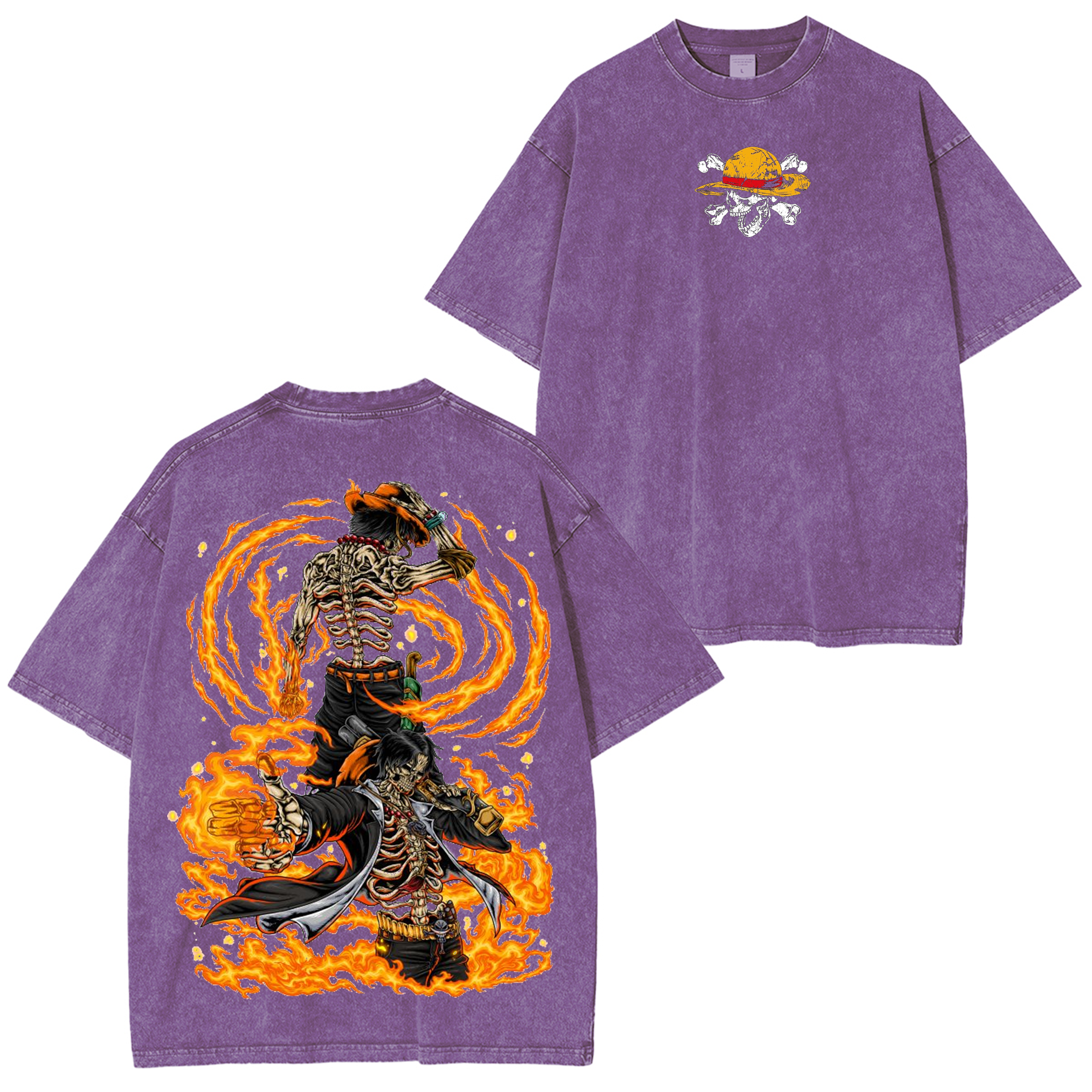 One Piece Anime Unisex Washed T-Shirt