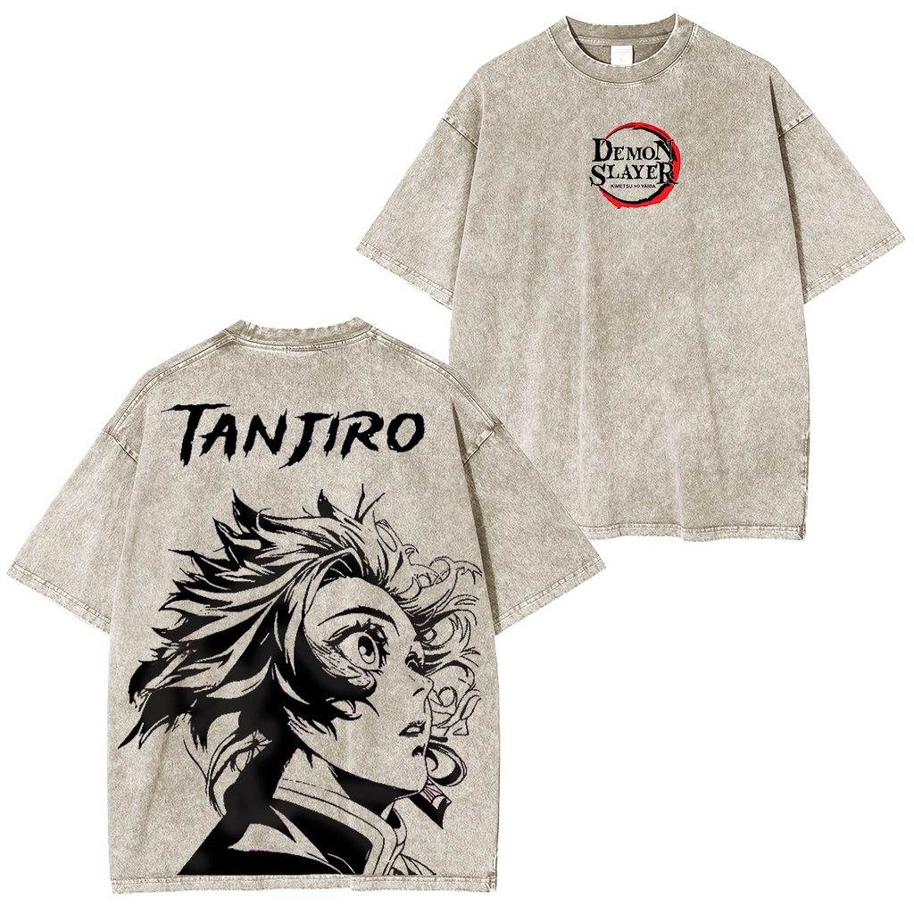 Demon Slayer Anime Unisex Washed T-Shirt