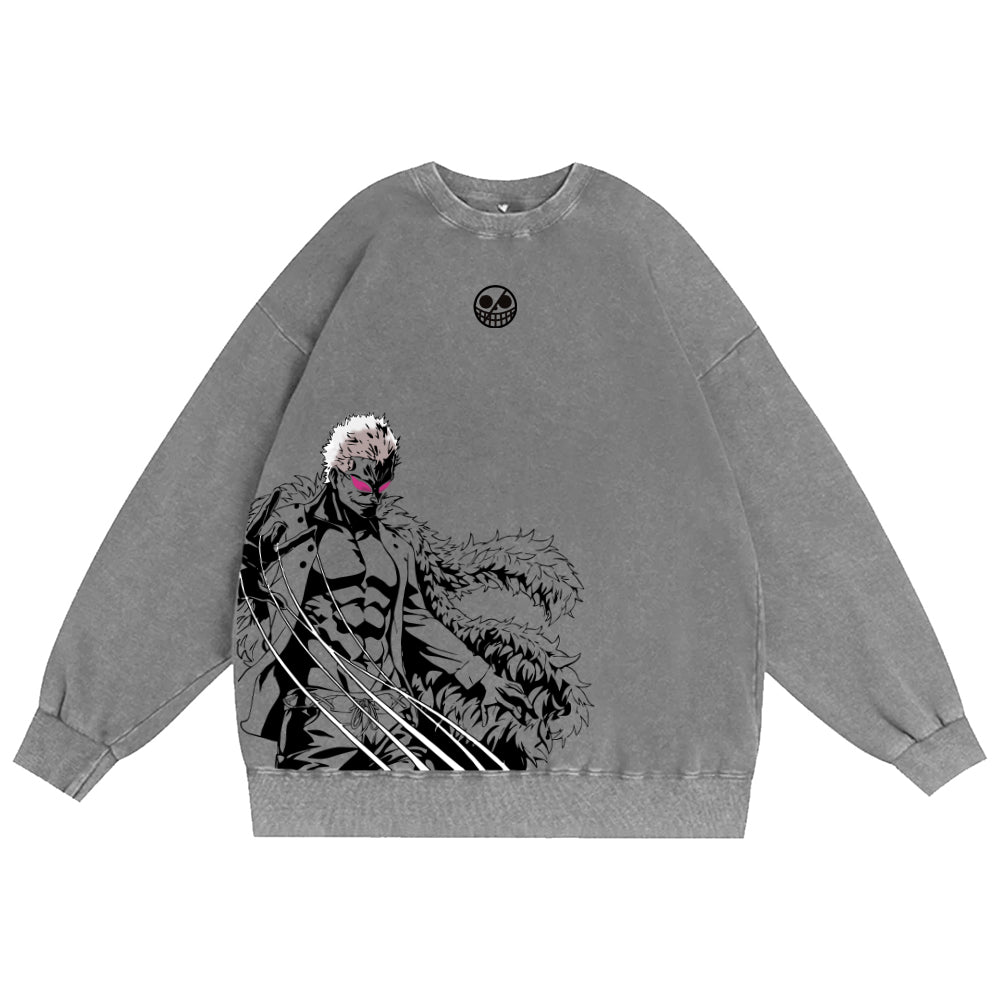 Zenitsu  Demon Slayer Anime Unisex Washed Crewneck Sweatshirt