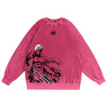 Zenitsu  Demon Slayer Anime Unisex Washed Crewneck Sweatshirt