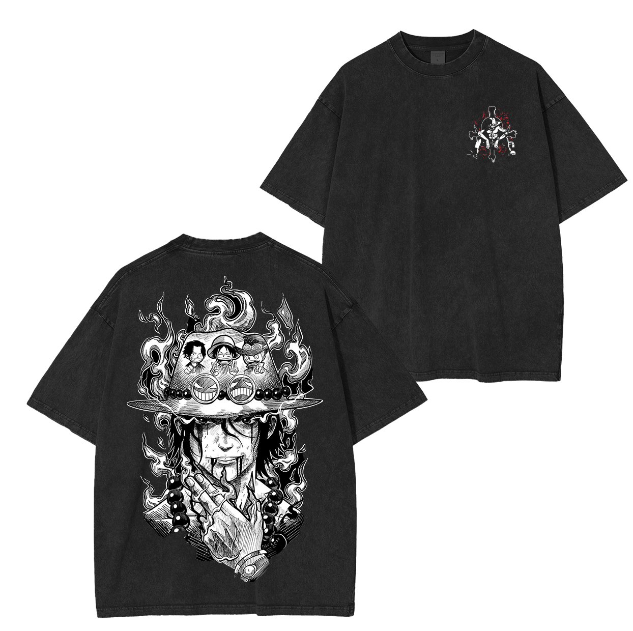 One Piece Anime Unisex Washed T-Shirt