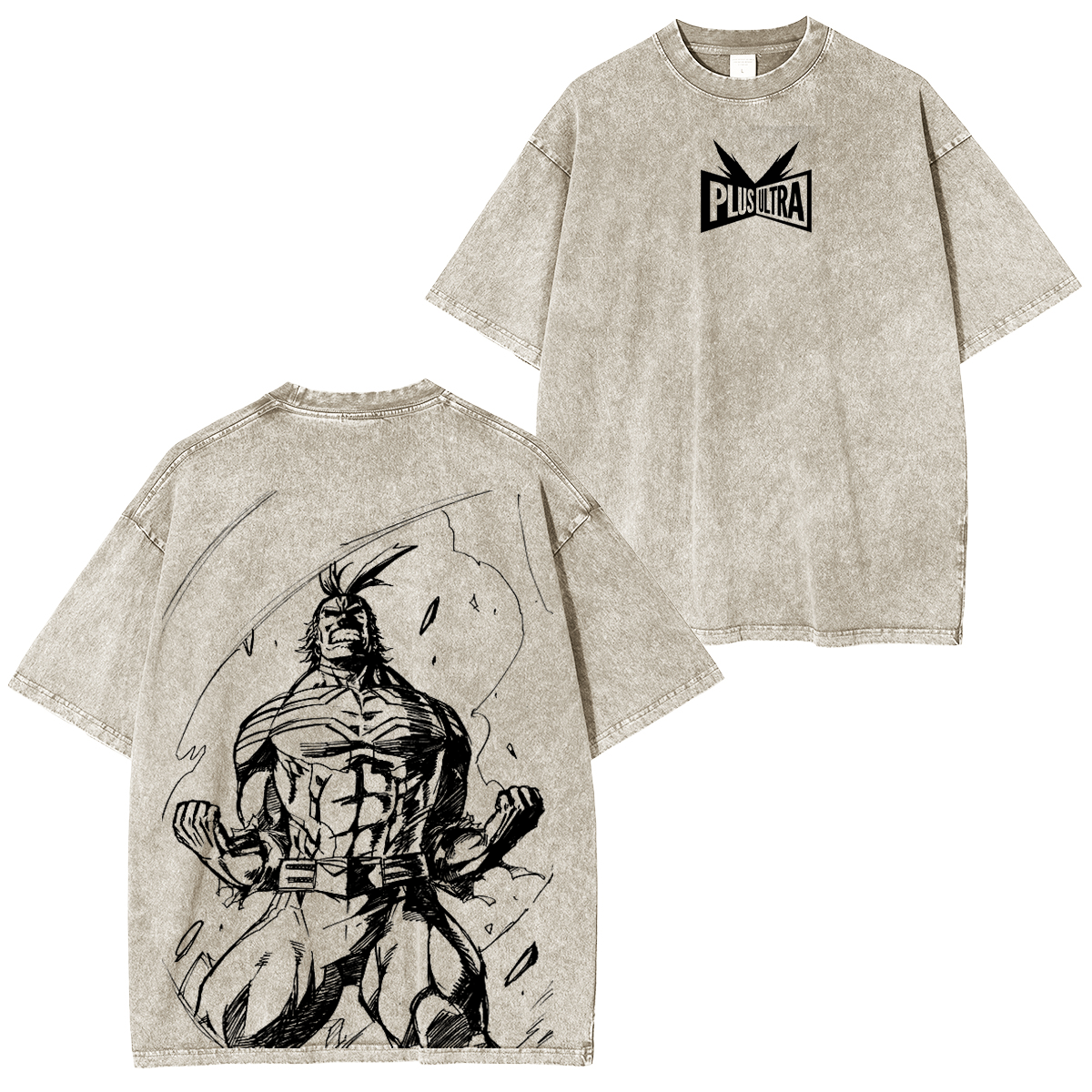 Retro Vintage Limited All might Plus Ultra - My Hero Academia  Anime Unisex Washed T-Shirt