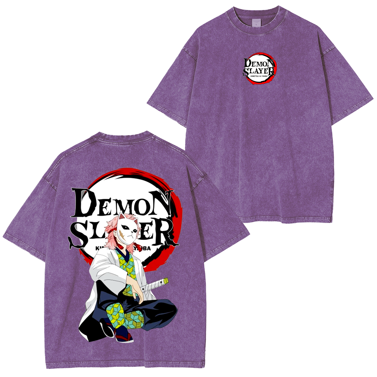 Demon Slayer Anime Unisex Washed T-Shirt