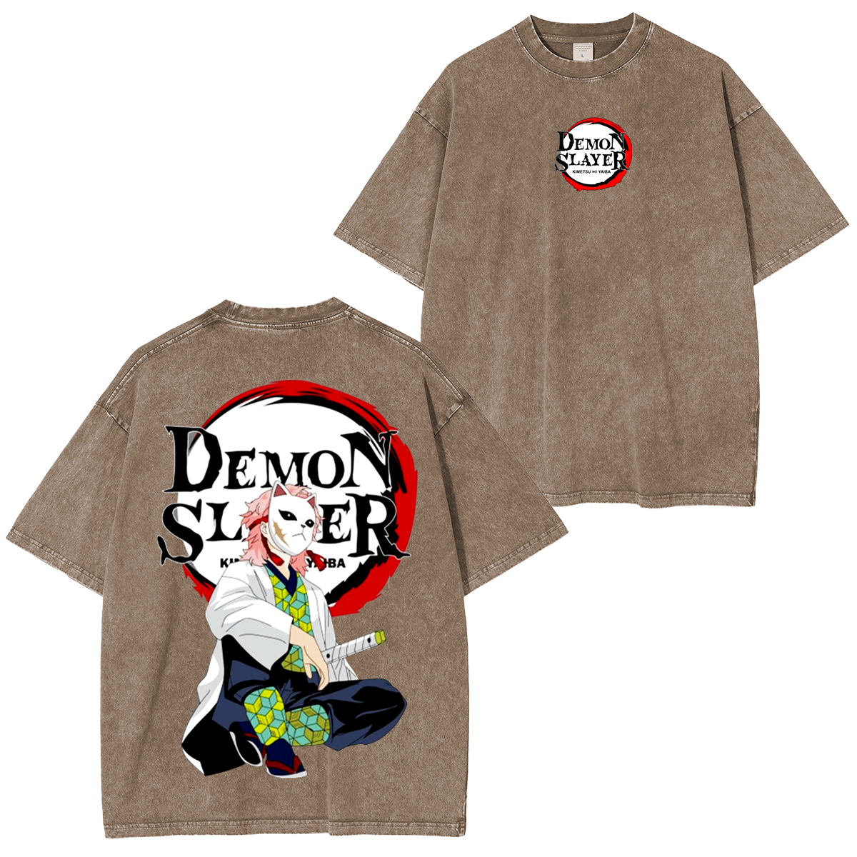 Demon Slayer Anime Unisex Washed T-Shirt