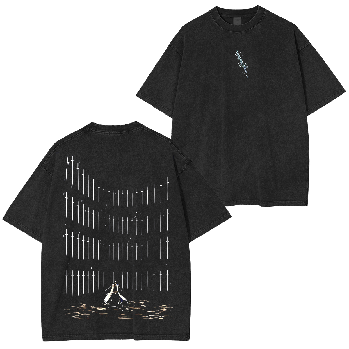 Bleach Bankai Combo Anime Unisex Washed T-Shirt