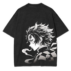 Tanjiro Kamado,Demon Slayer Anime Unisex Washed T-Shirt