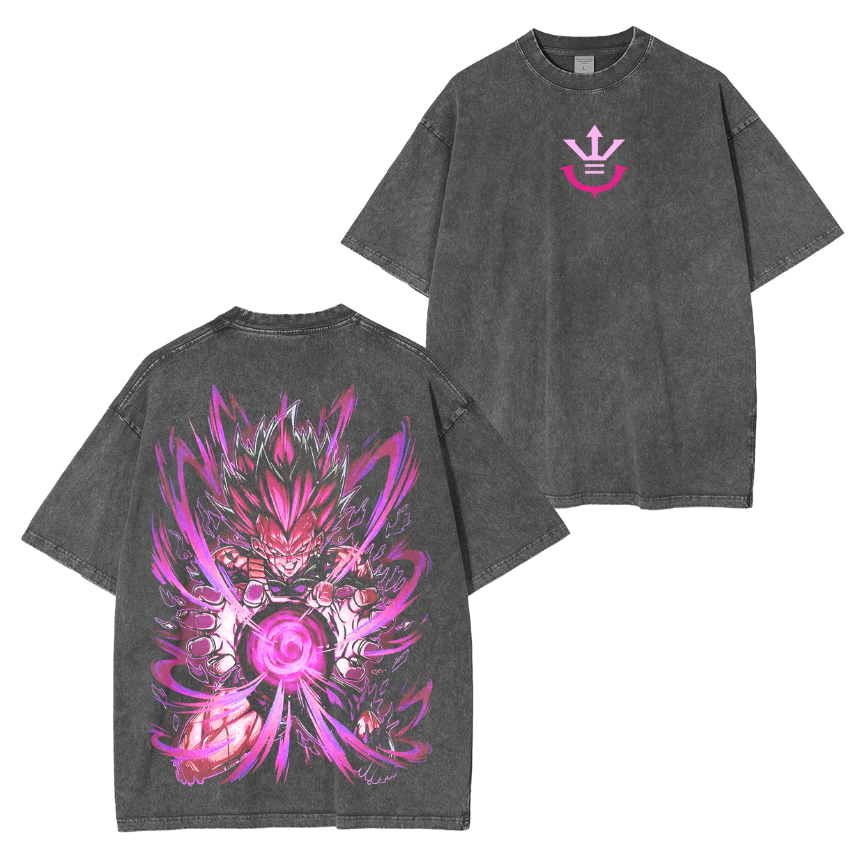Vegeta Ego- Dragon Ball Super Retro Anime Unisex Washed T-Shirt