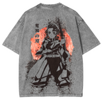 Tanjiro Kamado,Demon Slayer  Anime Unisex Washed T-Shirt